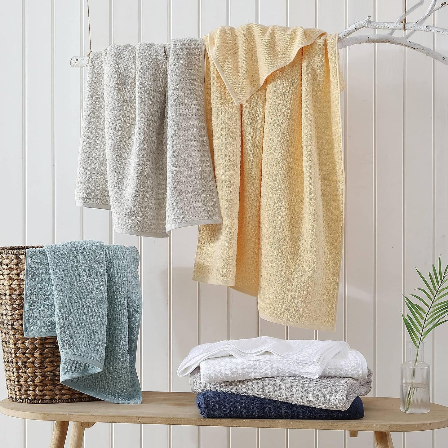 Tommy Bahama - Bath Towels, 100% Soft & Absorbent Cotton with Zero Twist Construction, Medium Weight Bathroom Towels (Northern Pacific Pelican Grey, 2 Piece)