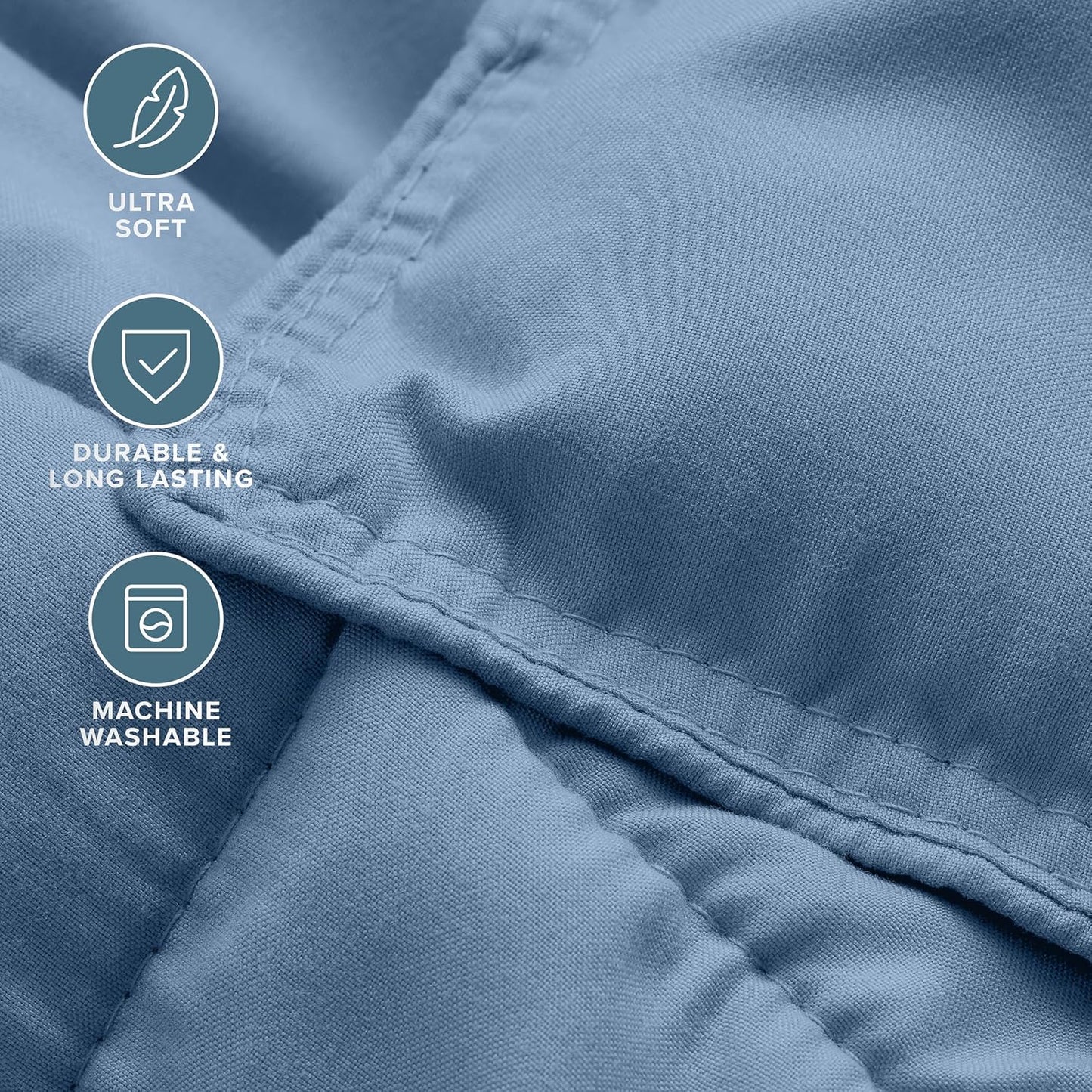 Bare Home Comforter Set - Full Size - Ultra-Soft - Goose Down Alternative - Premium 1800 Series - All Season Warmth (Full, Coronet Blue)