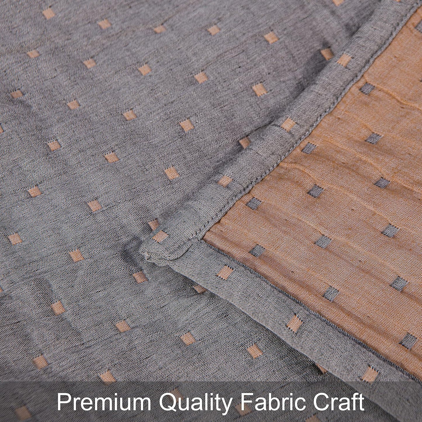 NTBAY 3 Layers Cotton Muslin 88x92 Queen Bed Blanket, Super Soft Breathable Thermal Yarn Dyed Quilt for Adults, Perfect Lightweight Blanket for Couch Sofa Bed All Seasons, Orange Dot