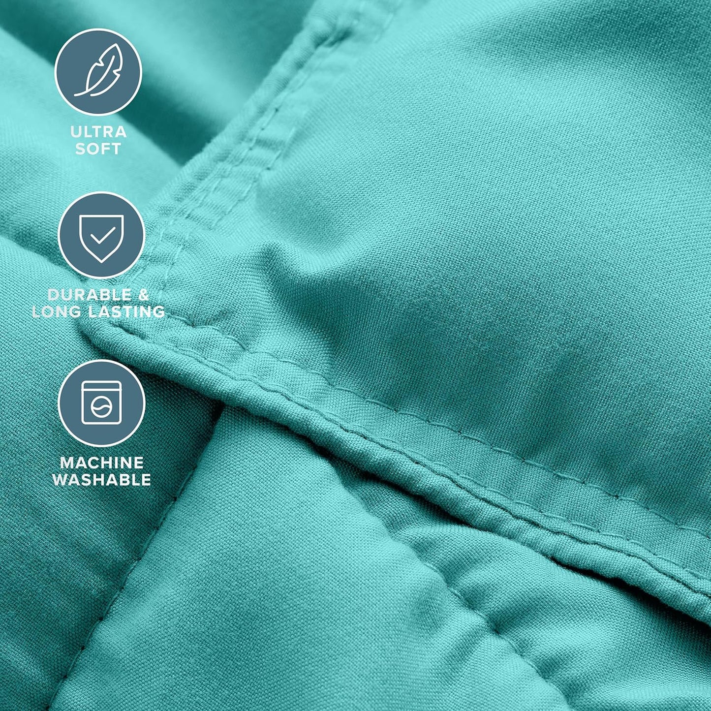 Bare Home Comforter Set - Twin/Twin Extra Long Size - Ultra-Soft - Goose Down Alternative - Premium 1800 Series - All Season Warmth (Twin/Twin XL, Turquoise)