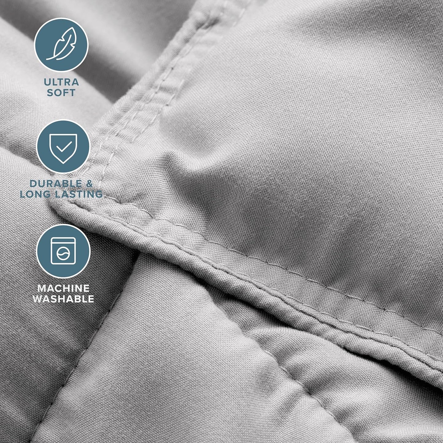 Bare Home Comforter Set - Twin/Twin Extra Long Size - Ultra-Soft - Goose Down Alternative - Premium 1800 Series - All Season Warmth (Light Grey)