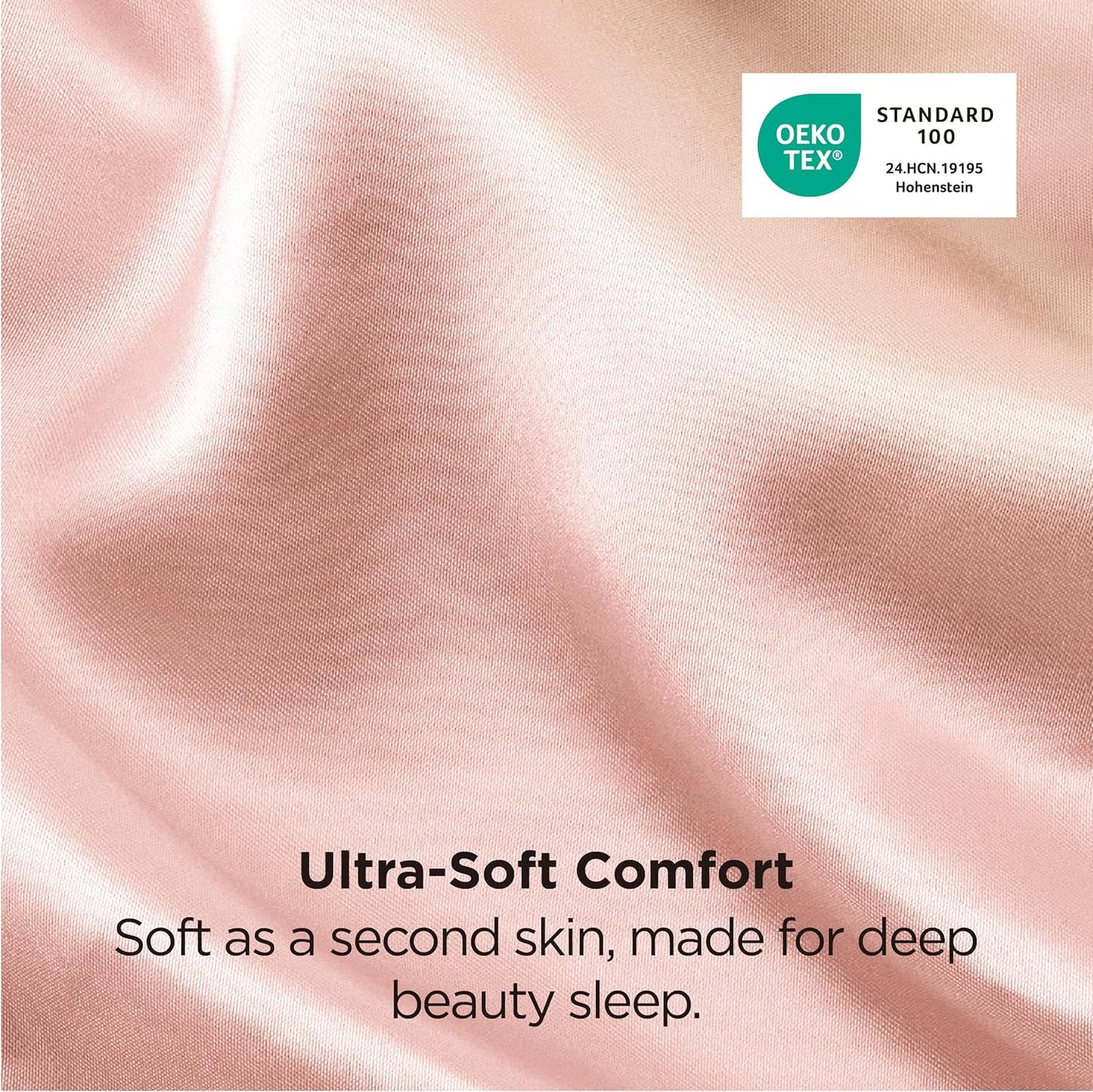 Bedsure Satin Pillowcase for Hair and Skin Queen - Peach Pink Silky Pillowcase 2 Pack with Envelope Closure, Similar to Silk Pillow Cases, Gifts for Women Men, 20x30 Inches, 2pcs