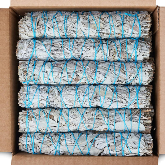 JL Local Wanderlust 9” White Sage Smudge Stick - Extra Large Smudging Wand Incense Stick for Cleansing, Purifying, Healing, Meditation, Yoga, Blessing (12 Pack)
