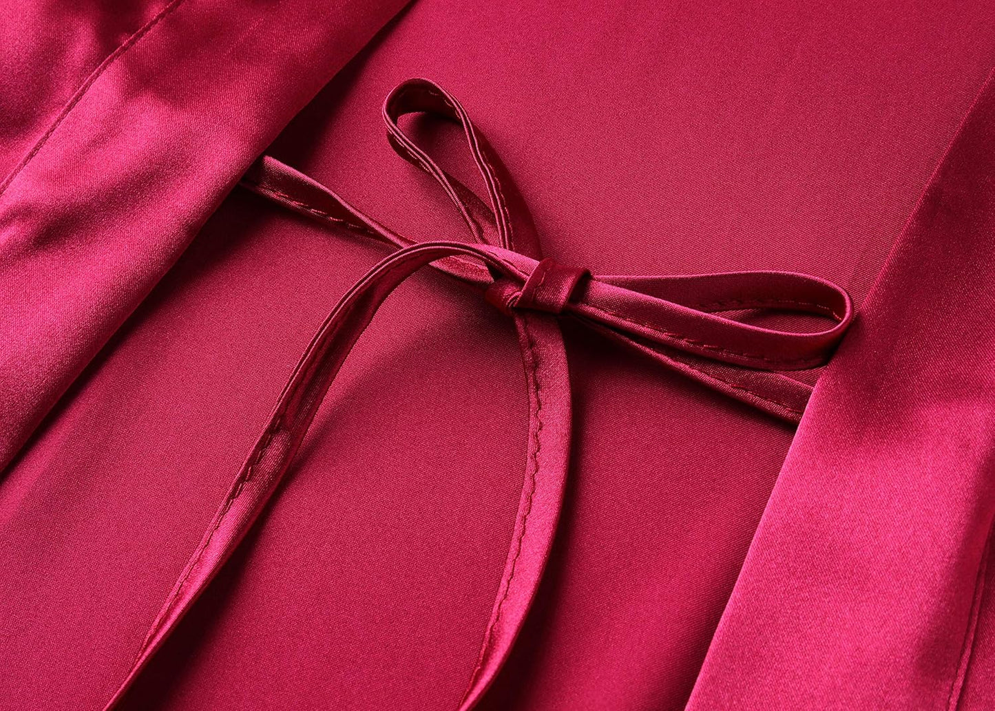 PRODESIGN Satin Kimono Robe Women Long Silky Kimono Bathrobe Sleepwear Wedding Bridesmaid Robe