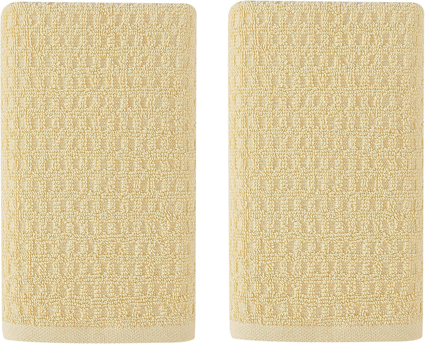 Tommy Bahama - Hand Towels, Soft & Absorbent Cotton Towels, Low Linting & Fade Resistant (Northern Pacific Yellow, 2 Piece)