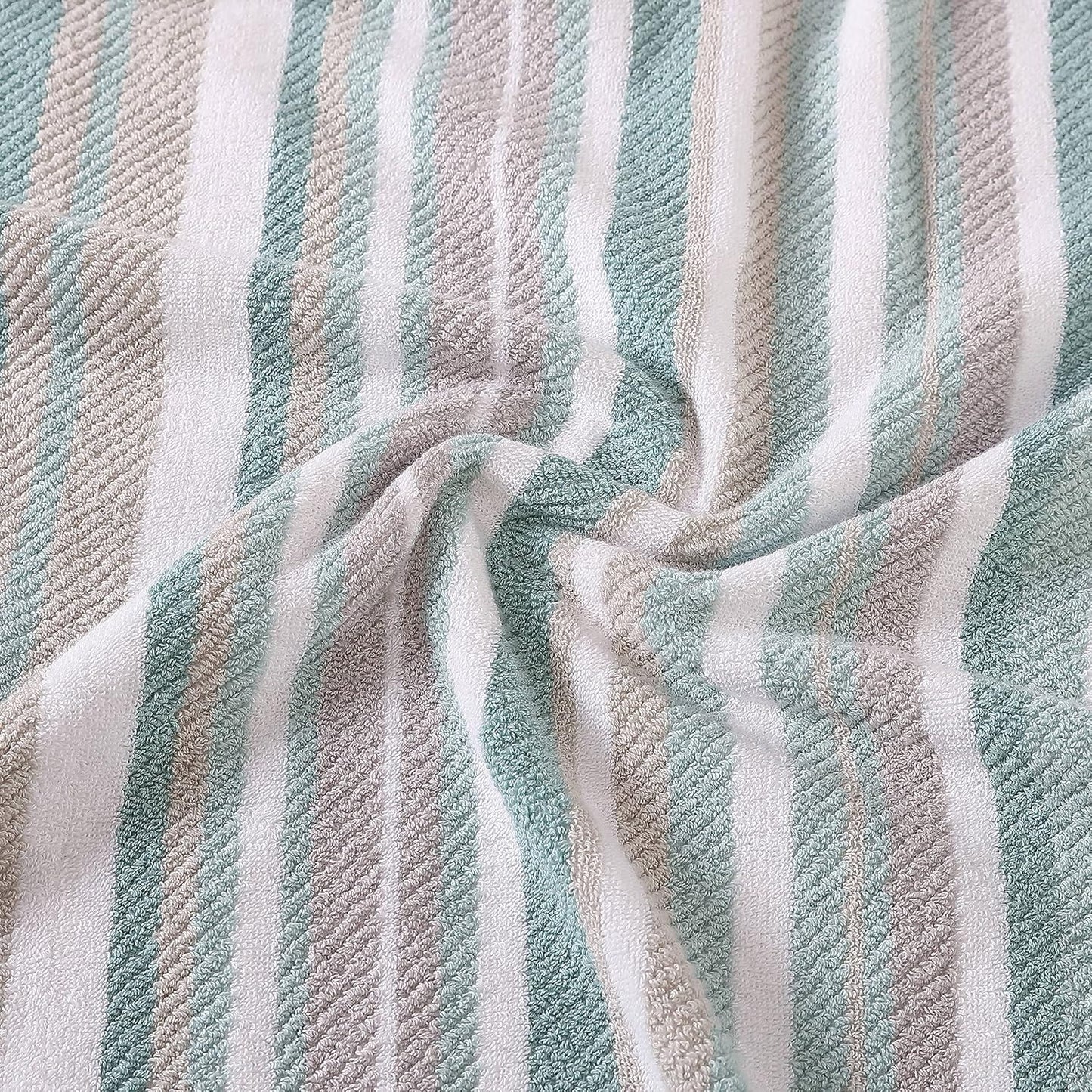 Tommy Bahama - Bath Towels, 100% Soft & Absorbent Cotton Terry Loop with Twill Texture, Low Linting & Fade Resistant, Medium Weight Bathroom Towels (Ocean Bay Blue, 3 Piece)