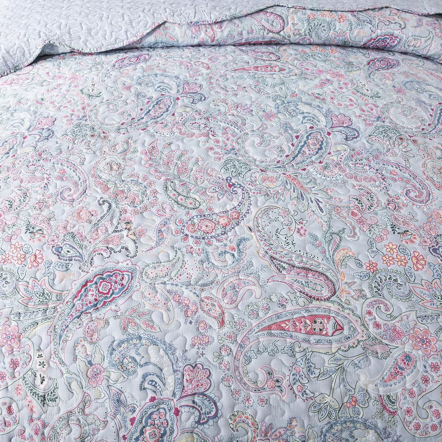 HoneiLife Quilt Sets King Size - Microfiber Bedspreads 3-Piece, Lightweight Coverlets King Quilt Bedding Sets All Season Quilts