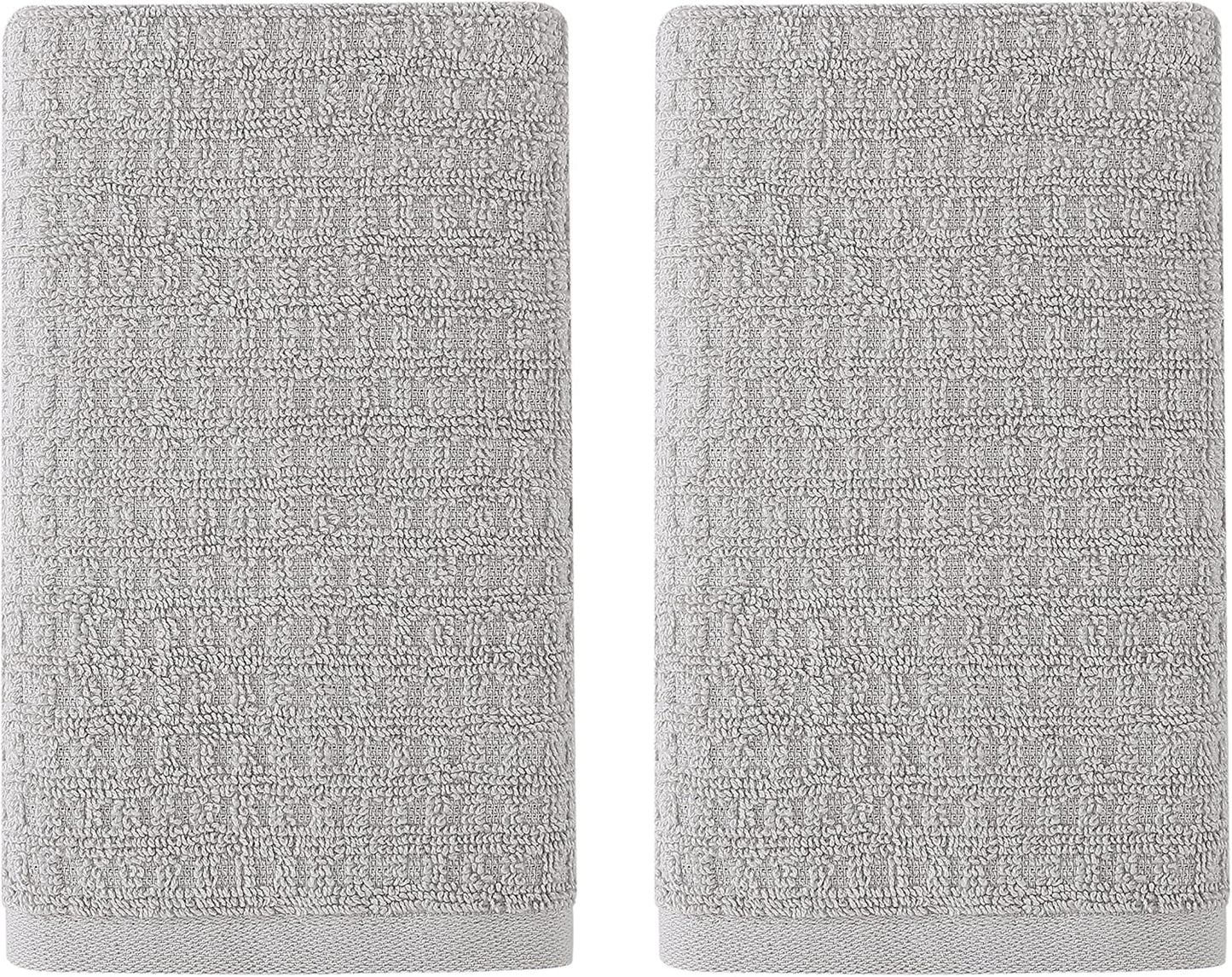 Tommy Bahama- Hand Towel Set, Highly Absorbent Cotton Bathroom Decor, Low Linting & Fade Resistant (Northern Pacific Grey, 2 Piece)