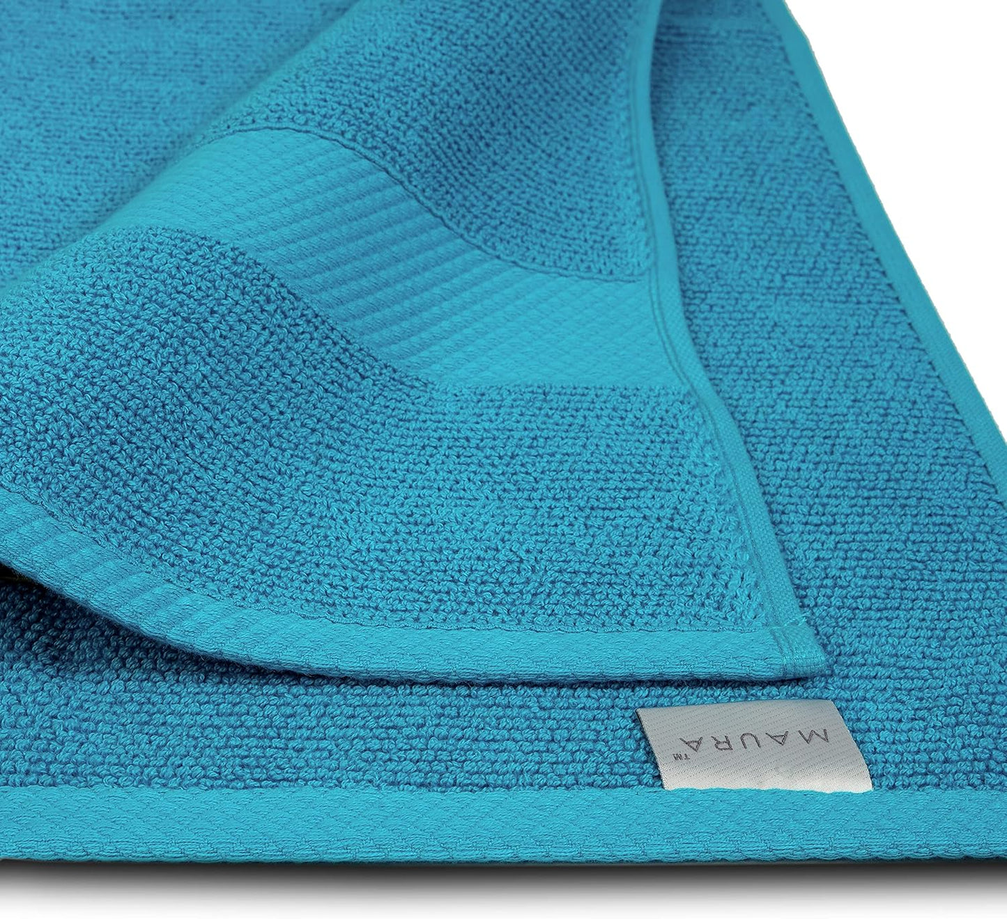 MAURA Premium Bath Towels 100% Cotton 27x54 Ultra Absorbent Quick Dry 4 Pack Soft Terry Bath Towels Set for Bathroom, Hotel and Spa Quality, Turquoise