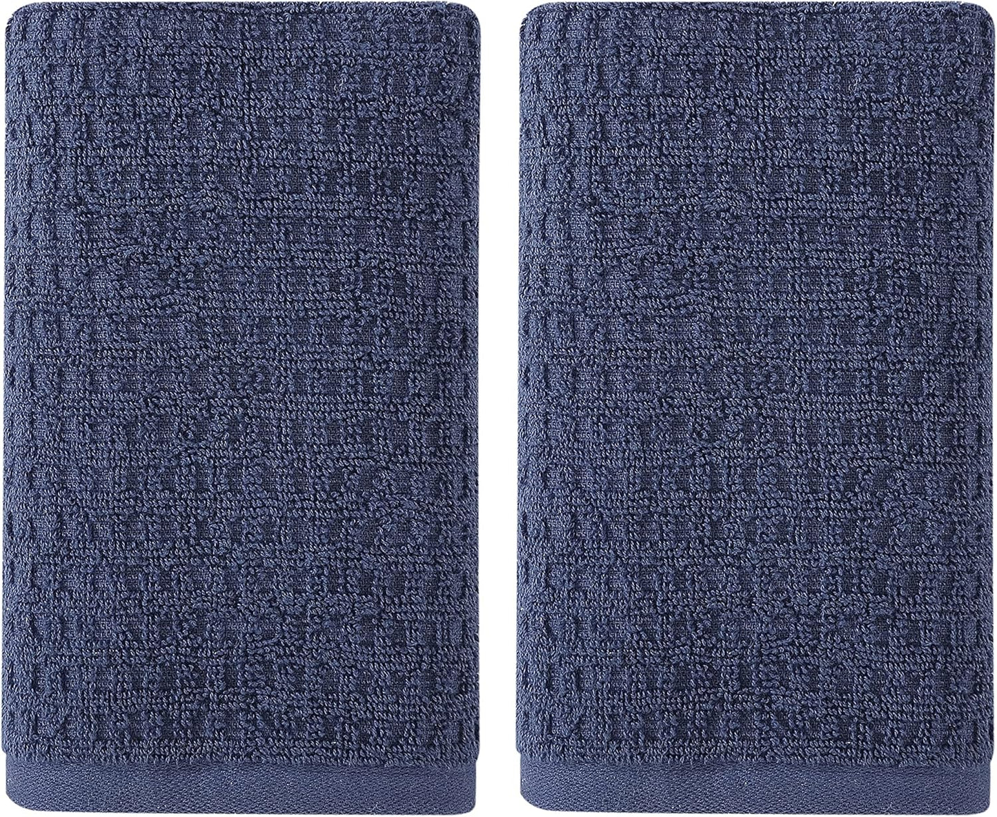 Tommy Bahama- Hand Towel Set, Highly Absorbent Cotton Bathroom Decor, Low Linting & Fade Resistant (Northern Pacific Dark Blue, 2 Piece)
