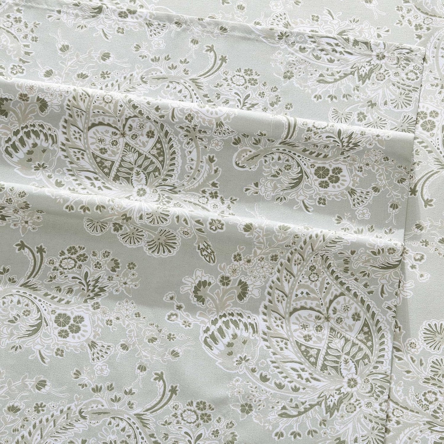 Wrangler - Twin Bed Sheets, Ultra-Soft & Lightweight Bedding with Matching Pillowcase, Lightweight Bed Set for All Season Comfort, Oeko-Tex Certified (Prairieland Paisley Green)