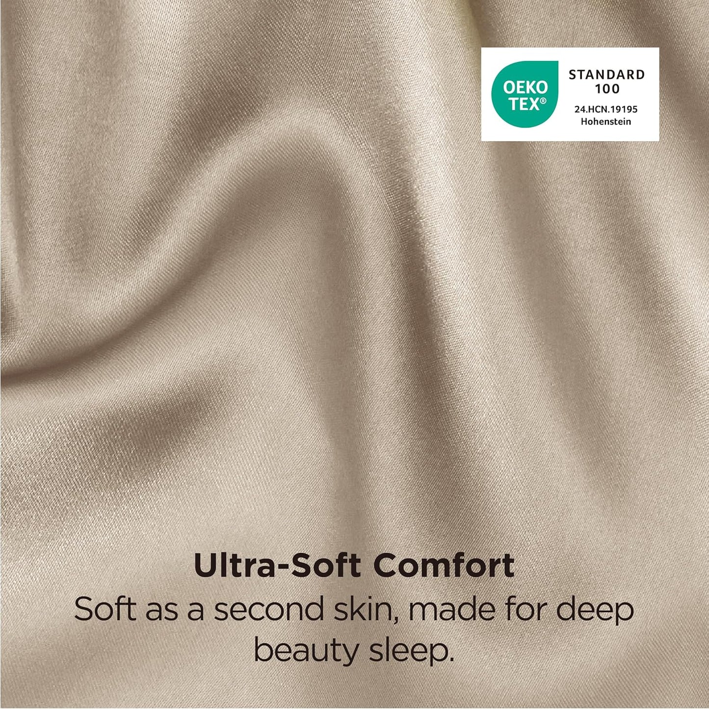 Bedsure Body Pillow Cover 20x54 Inches - Khaki Satin Similar to Silk Pillowcase for Hair and Skin, Cooling and Silky Long Body Pillow Pillowcase with Envelope Closure, Gifts for Women Men