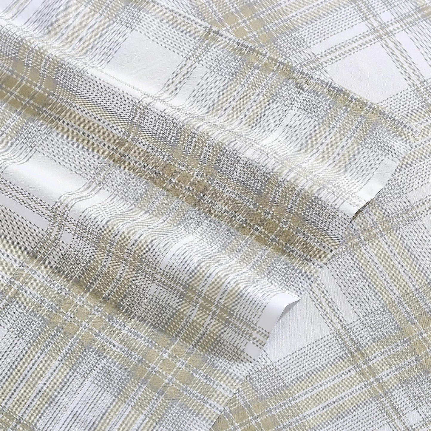 Wrangler - Twin Bed Sheets, Ultra-Soft & Lightweight Bedding with Matching Pillowcase, Lightweight Bed Set for All Season Comfort, Oeko-Tex Certified (Dayton Valley Plaid Beige)